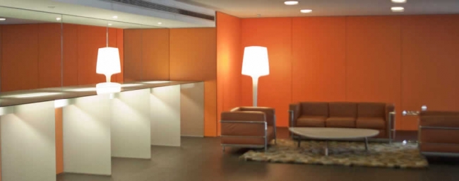 Carpinteria interiorismo para salas de espera oficinas